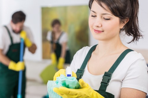 Local cleaners preparing a property for handover in Kennington