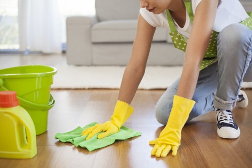Scheduled cleaning visit in a Kennington apartment building