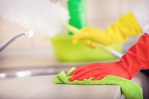 Careful cleaning of a wool rug in a Kennington property